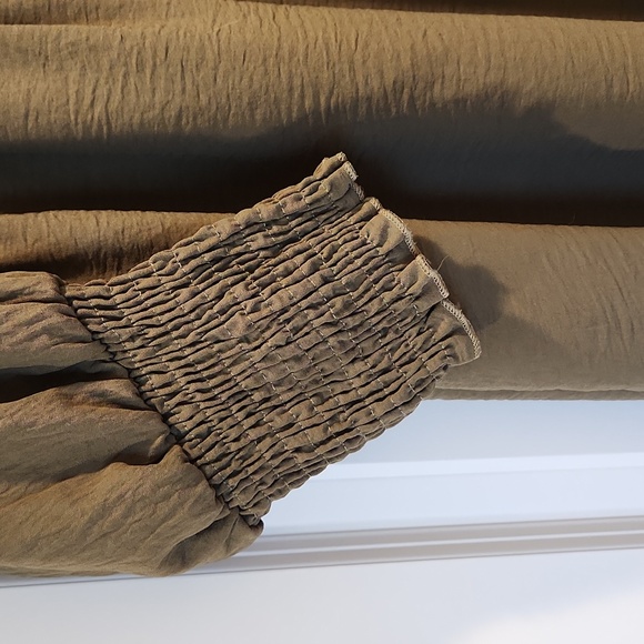 Olive Green Empire Waist Dress - Picture 3 of 5